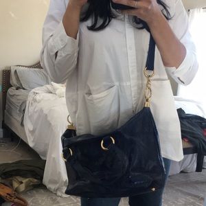 Royal Blue Patent Leather Bag